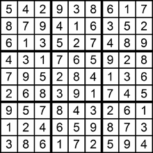 sudoku puzzle solution
